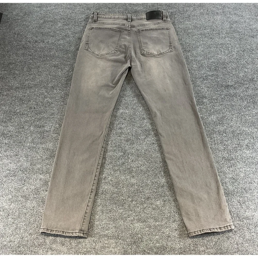 Kenneth Cole New York Athletic Fit 30x32 Gray Slim Straight Jeans Men's Stretch